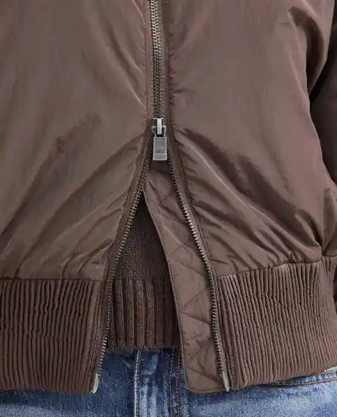 Chaqueta Bomber Quilted Café Arboleda Ultraoscuro S Chevignon