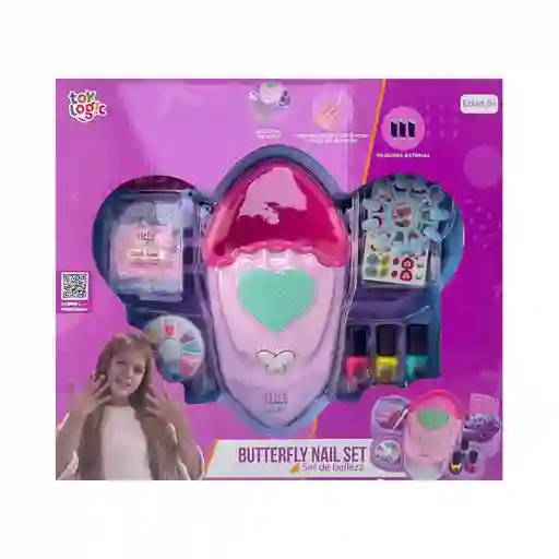 Toy Logic Juego Spa Para Manicure Accesorios Estilo Mariposa
