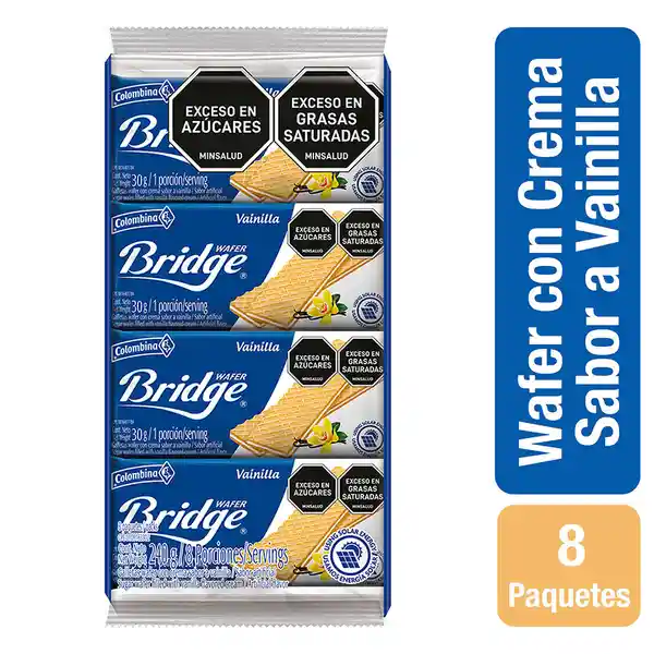 Bridge Galletas Tipo Wafer Sabor a Vainilla