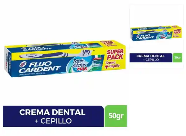 Fluocardent X 50gr + Cepillo