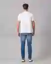 Jean Slim Hombre Azul Denim Medio T 30 40658 Rifle