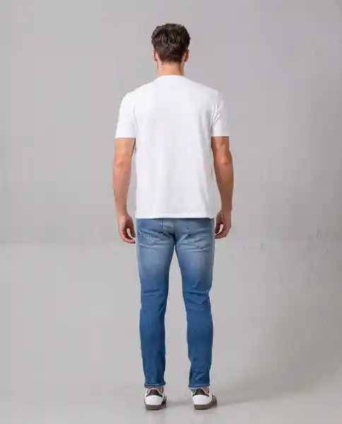 Jean Slim Hombre Azul Denim Medio T 30 40658 Rifle