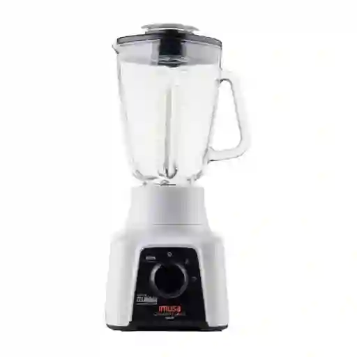 Imusa Licuadora Power Mix Plus 2V Vaso Vidrio Blanca