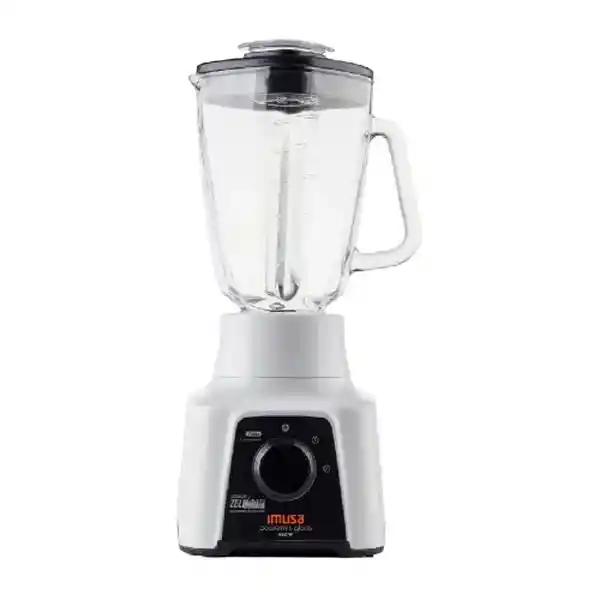 Imusa Licuadora Power Mix Plus 2V Vaso Vidrio Blanca