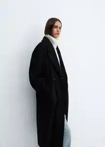 Abrigo Gauguin Negro Talla L Mujer Mango