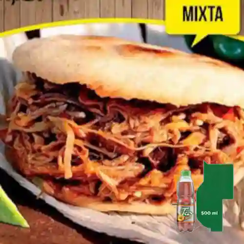 Combo Arepa Mixta + Mr Tea Durazno 500 ml