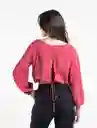  Camisa Qual Rosa Rubor Oscuro Talla L Naf-Naf 