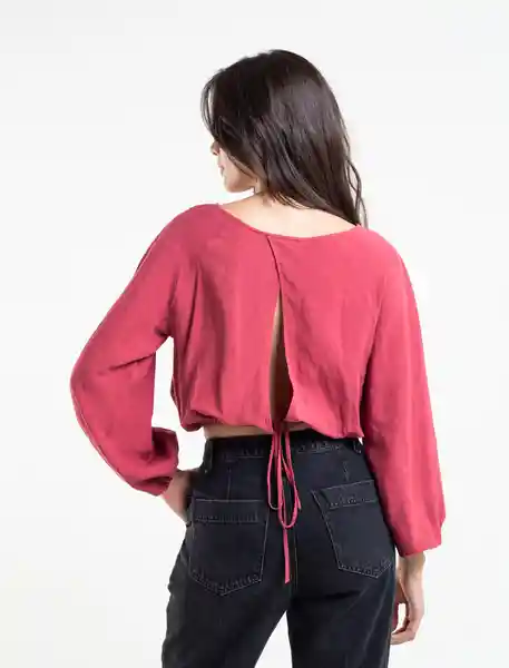  Camisa Qual Rosa Rubor Oscuro Talla L Naf-Naf 