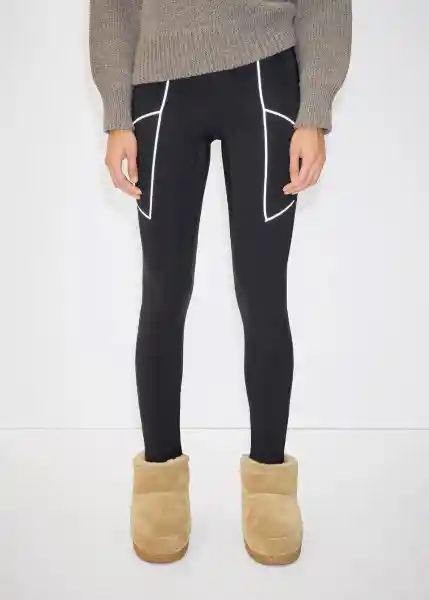 Leggings Roi Negro Talla S Mujer Mango