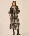 Vestido Negro Jaguar Ultraoscuro Talla S 693G010 Esprit