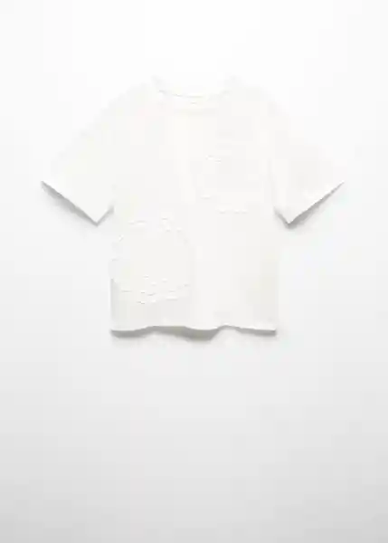 Camiseta Flora Offwhite Talla 08 Niñas Mango