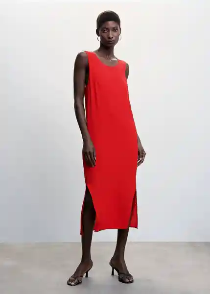 Vestido Sura-H Rojo Talla S Mujer Mango