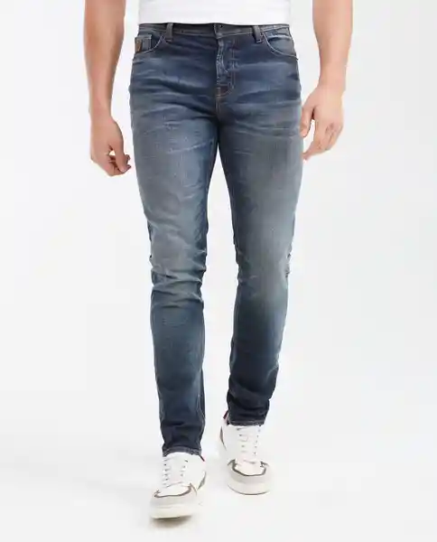 Jean Rider Masculino Azul Clásico Oscuro Talla 32/32 Chevignon