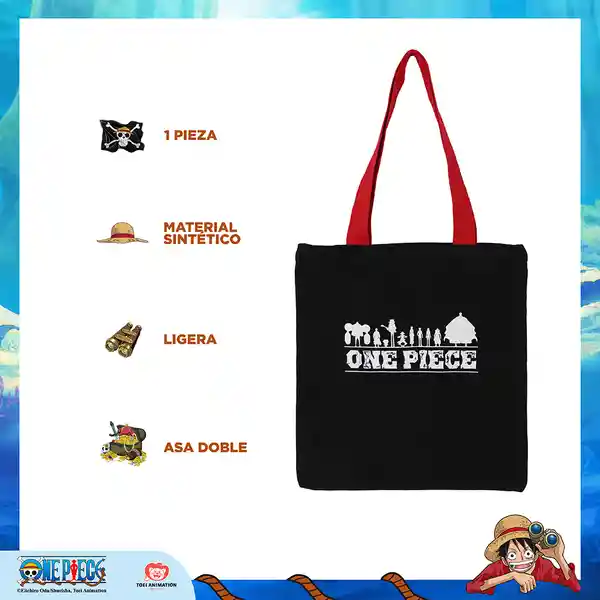 Bolso de Compras Negro Serie One Piece Negro Miniso