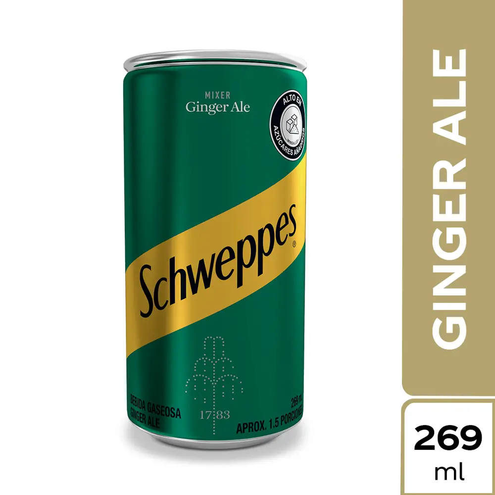 Gaseosa Schweppes Ginger Ale 269ml