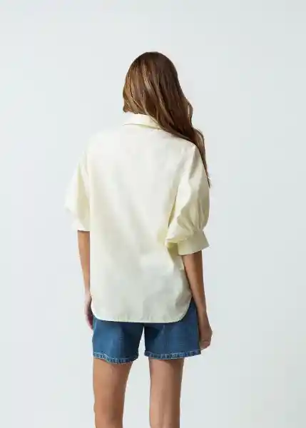 Camisa Mujer Amarillo Transparente Claro XS-S Naf Naf