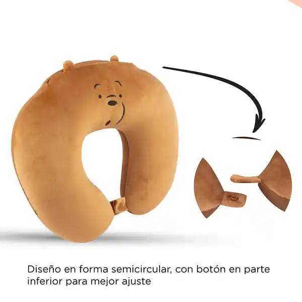 Miniso Almohada De Viaje Ajustable Pardo Osos Escandalosos Mediano Café