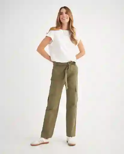Pantalón Verde Seco Oscuro Talla 12 639F010 Esprit