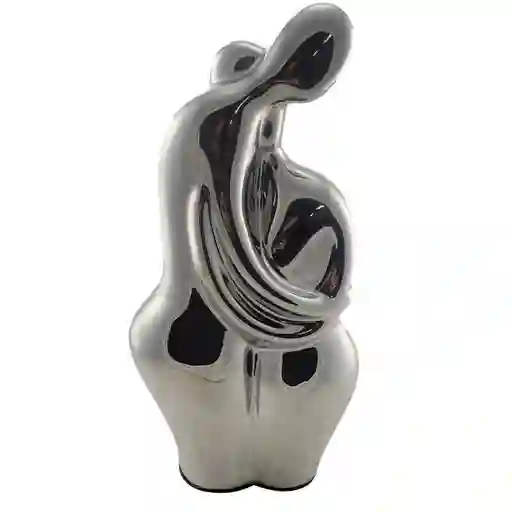 Escultura Pareja Marres Plateado 254800