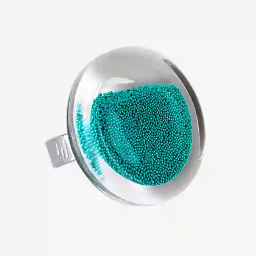 Inkanta Anillo Cachou Perlas Turquesa Mediano