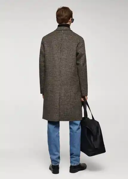 Abrigo York Marrón Talla XL Hombre Mango