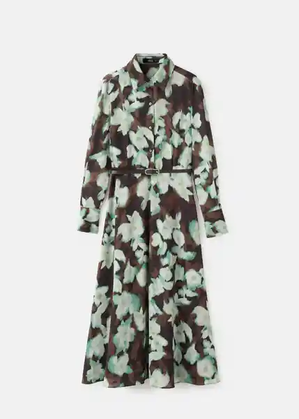 Vestido Patrick Azul Talla M Mujer Mango