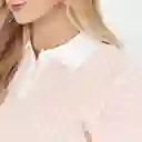 Suéter Cuello Solapa Manga Corta Multicolor Talla M 685917