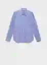 Camisa Regu Azul Talla S Mujer Mango
