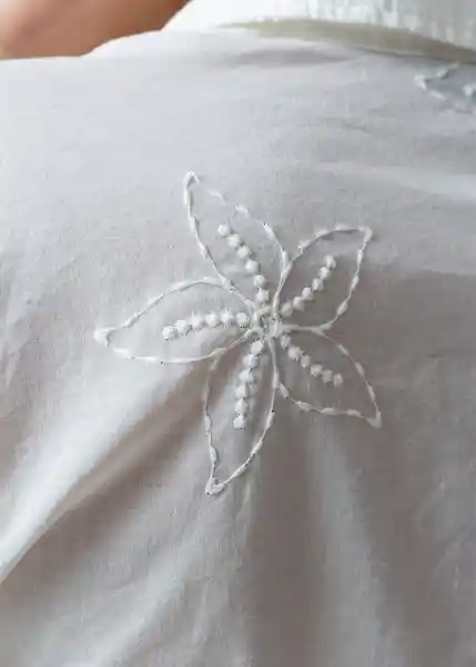 Camisa Nani Mujer Crudo Puro Claro Talla S 012G333 Naf Naf