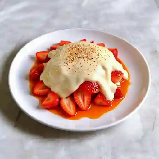 Fresas con crema grande