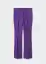 Pantalón Reyhan Morado Talla 32 Mujer Mango