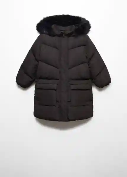 Abrigo Anorak Nacha Negro Talla 06 Niña Mango