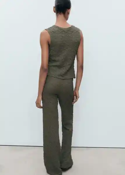 Pantalón Verdi Khaki Talla XS Mujer Mango