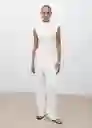 Camiseta Julia Off White Talla M Mujer Mango