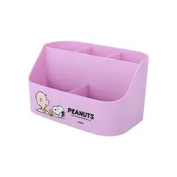 Organizador de Plástico de 5 Compartimentos Snoopy Morado Miniso