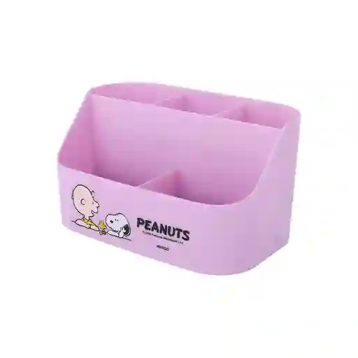 Organizador de Plástico de 5 Compartimentos Snoopy Morado Miniso