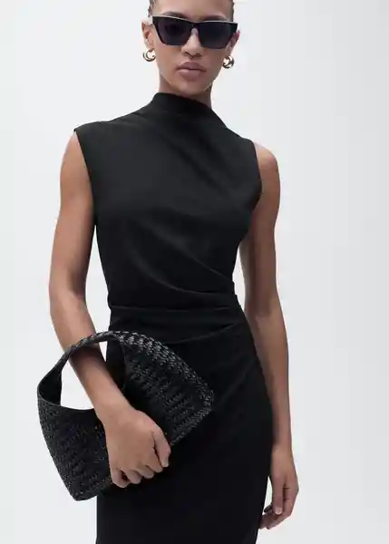 Vestido Bella Negro Talla L Mujer Mango