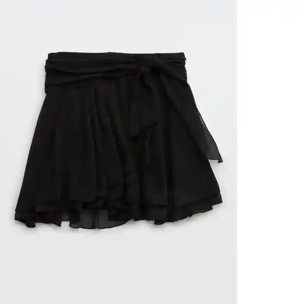 Falda Cinta Para Anudar Negro Aerie Talla Medium American Eagle