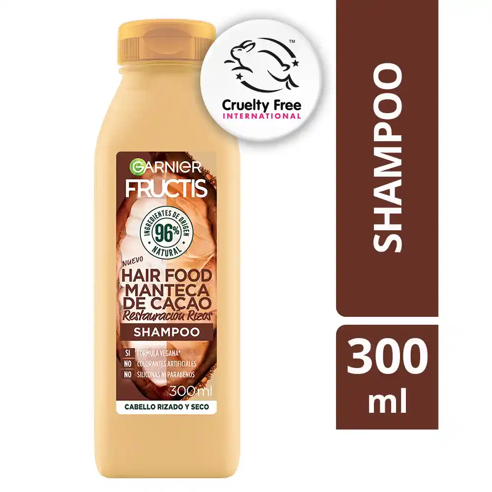 Shampoo Hair Foof Garnier Cacao Restauración Rizos 300 mL