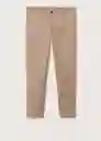 Pantalón Dublino Beige Talla 52 Hombre Mango