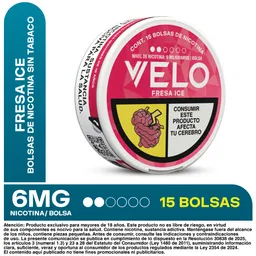 VELO Bolsas de Nicotina Fresa Ice 6MG