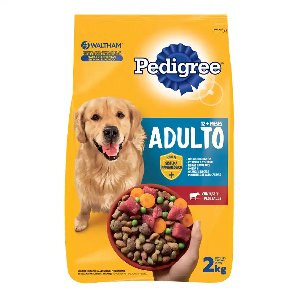 Pedigree Alimento para Perros Adultos con Res y Vegetales