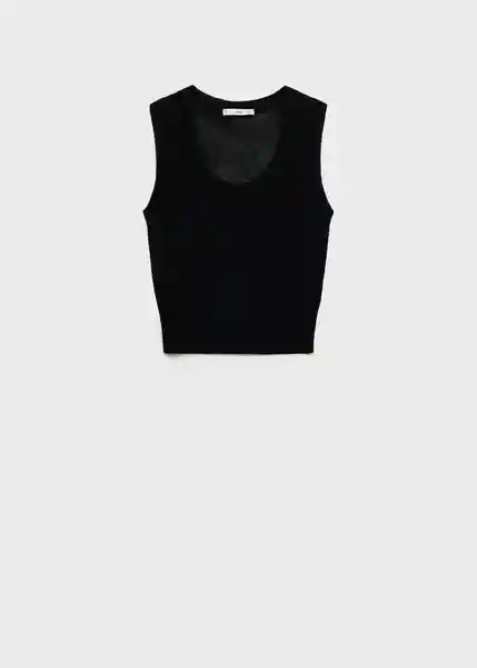 Top Becky Negro Talla M Mujer Mango