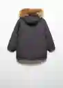 Abrigo Anorak Gael Antracita Talla 12 Niños Mango