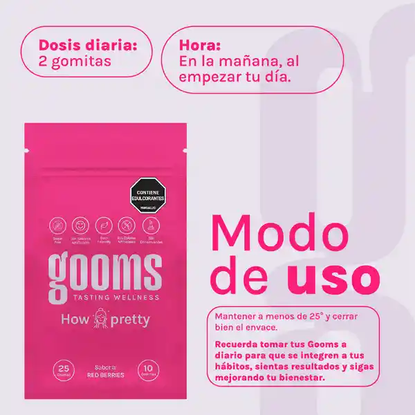 Gooms Gomas How Pretty Wellness Sobre 10 Und