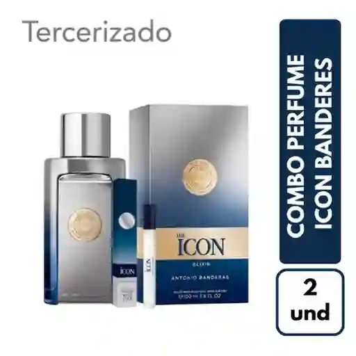 Combo Perfume Banderas Icon Elixir Edp + Ab Megaspritz