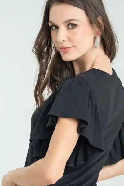 Camiseta Montal Color Negro Talla M Ragged