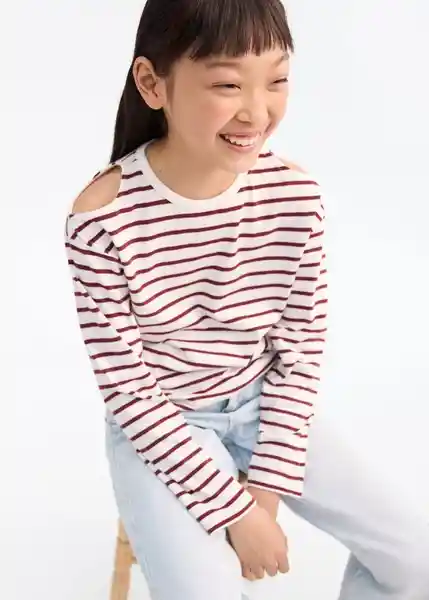 Camiseta Cutoutr Granate Talla 10 Niña Mango