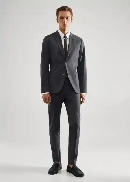 Pantalón Paulo Ceniza Talla 36 Hombre Mango
