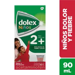 Dolex Niños Acetaminofen (32 mg) Jarabe Sabor Frambuesa